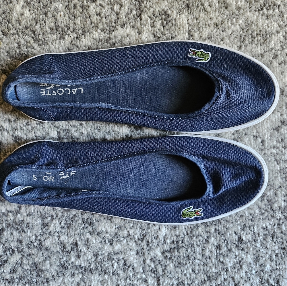 Lacoste womens canvas ballet flats 9